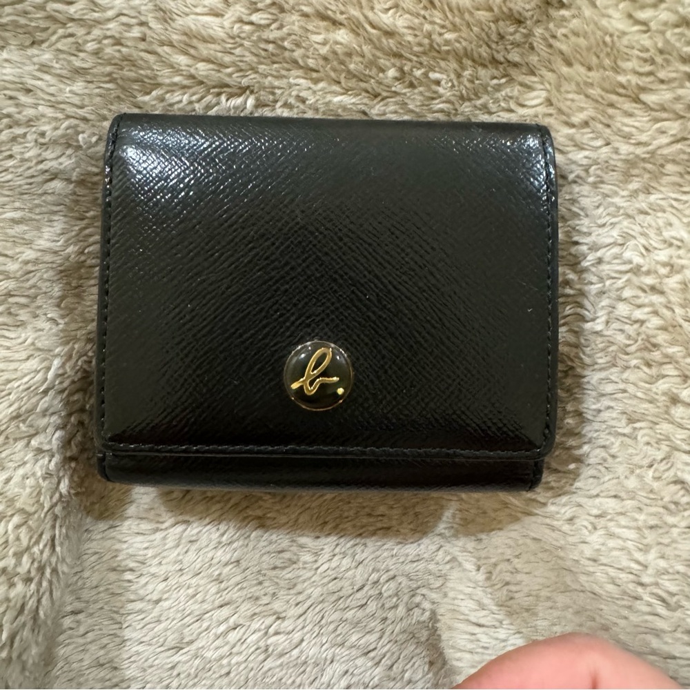 agnès b fold-over leather wallet